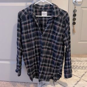 Distressed American Eagle Flannel
